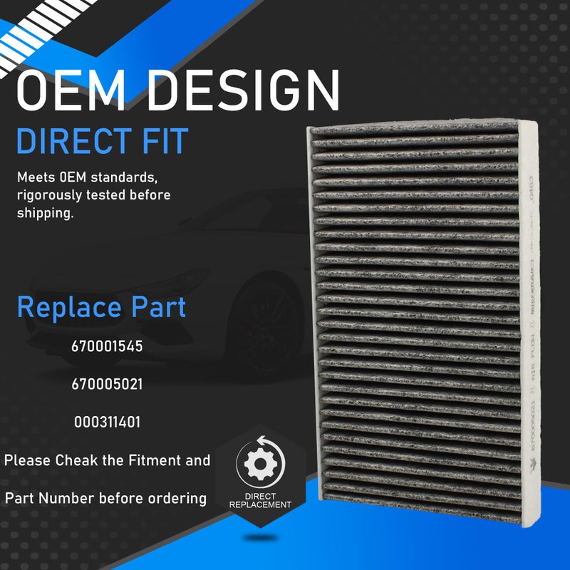 YzusGomumu 4PCS Engine Air Filter + Oil Filter + Cabin Air Filte Compatible with 2014-2022 Maserati Ghibli Levante Quattroporte All Engine Replaces# 670001545 670005021 000311401 - Image 2